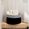 Dropship Cotton Laundry Basket Pack of 1 Storage Basket For Clothes (Grey)