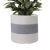 Dropship Cotton Flower Basket Pack of 1 Storage Basket For Clothes (Grey)
