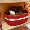 Dropship Cotton Basket Inch Pack of 1 Storage Basket For Clothes (Red)