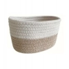 Dropship Cotton Bathroom Storage Basket Pack of 1 Storage Basket For Clothes (White)
