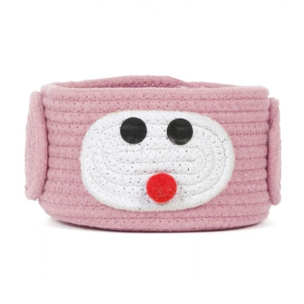 Dropship Cotton Pen Holder Pack of 1 Storage Basket For Clothes (Pink)