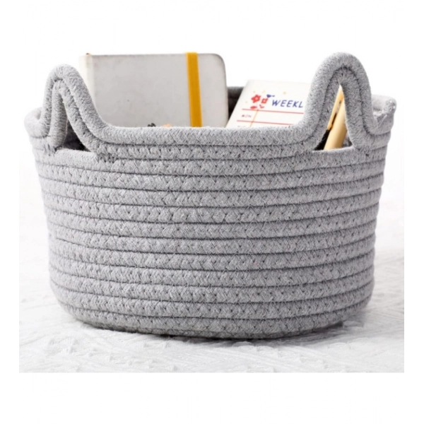 Dropship Cotton Cat Basket Inch Pack of 1 Storage Basket For Clothes (Grey)