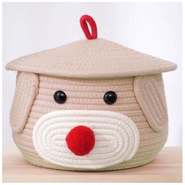 Dropship Cotton Gudda Pack of 1 Storage Basket For Clothes (Beige)