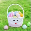 Dropship Cotton Mix Toy Bucket Pack of 1 Storage Basket For Clothes (Pink)