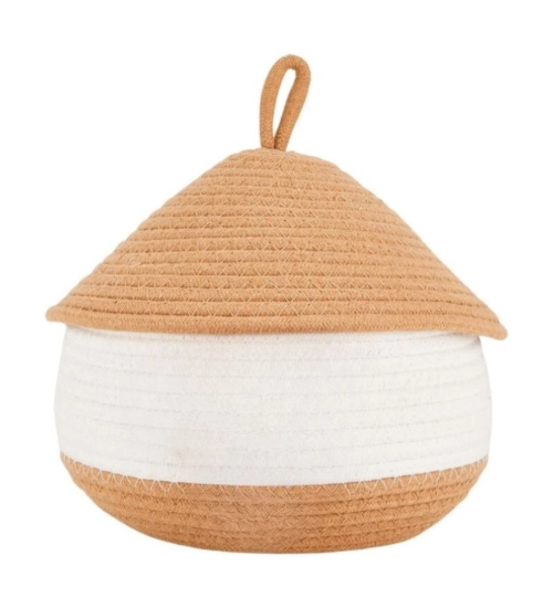 Cotton Gudda Pack of 1 Storage Basket For Clothes (White)