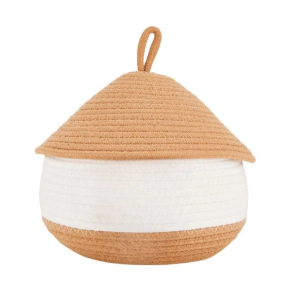 Dropship Cotton Gudda Pack of 1 Storage Basket For Clothes (White)