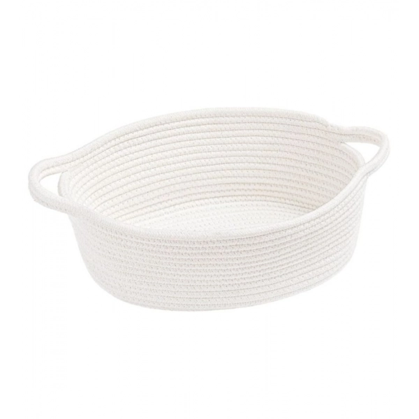 Dropship Cotton Gift Basket Pack of 1 Storage Basket For Clothes (White)