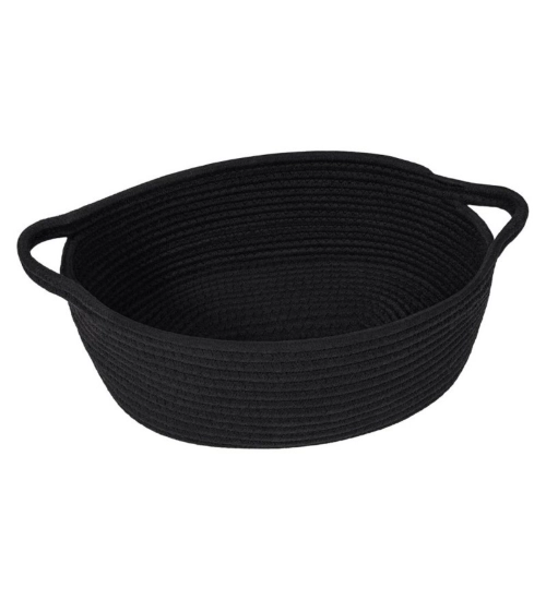 Cotton Baby Gift Basket Pack of 1 Storage Basket For Clothes (Black)