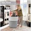 Dropship Cotton Laundry Basket Pack of 1 Storage Basket For Clothes (Grey)