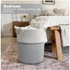 Dropship Cotton Laundry Basket Pack of 1 Storage Basket For Clothes (Grey)