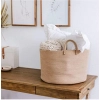 Dropship Cotton Laundry Basket Pack of 1 Storage Basket For Clothes (Beige)
