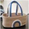 Dropship Cotton Rainbow Basket Pack of 1 Storage Basket For Clothes (Multicolor)