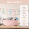Dropship Cotton Baby Gift Basket Pack of 1 Storage Basket For Clothes (Pink)