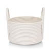 Dropship Cotton Basket Inch Pack of 1 Storage Basket For Clothes (White)