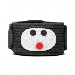 Cotton Pen Holder Pack of 1 Storage Basket For Clothes (Black)