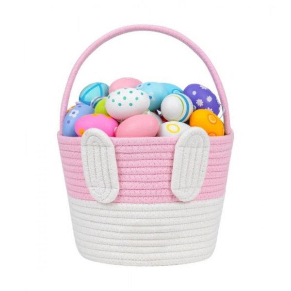 Dropship Cotton Toys Bucket Pack of 1 Storage Basket For Clothes (Pink)