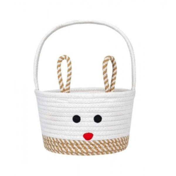 Dropship Cotton Toy Bucket Pack of 1 Storage Basket For Clothes (Beige)