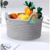 Dropship Cotton Cat Basket Inch Pack of 1 Storage Basket For Clothes (Grey)