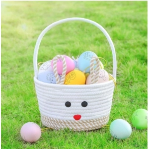 Generic Cotton Toy Bucket Pack of 1 Storage Basket For Clothes (Beige)
