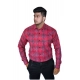 Men's Cotton Lycra Full Sleeve Checked Casual Shirt (Red ) Men's Cotton Lycra Full Sleeve Checked Casual Shirt (Red )