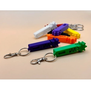 Generic Plastic Pack Of_2 Gear Click Fidget Keychain (Multicolor)