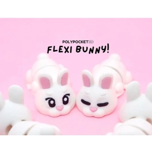 Generic Plastic Pack Of_2 Cute Bunny toys Plush Mini Keychain, 3D Design (Multicolor)