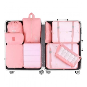 Generic Polyester 7 Pcs Travel Organizer Pouch Packing Cubes for Clothes Space Savers Bags (Multicolor)