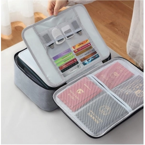 Generic Polyster Document Organizer Bag (Grey)