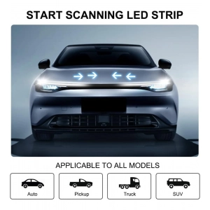 Generic Rubber Car Hood Light, 50 Inch Auto LED Daytime Running Lights Strip (Multicolor)