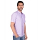 Men's Casual Cotton Half Sleeve Solid Shirt (Purple) Men's Casual Cotton Half Sleeve Solid Shirt (Purple)