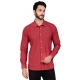 Men's Casual Cotton Full Sleeve Solid Shirt (Red) Men's Casual Cotton Full Sleeve Solid Shirt (Red)