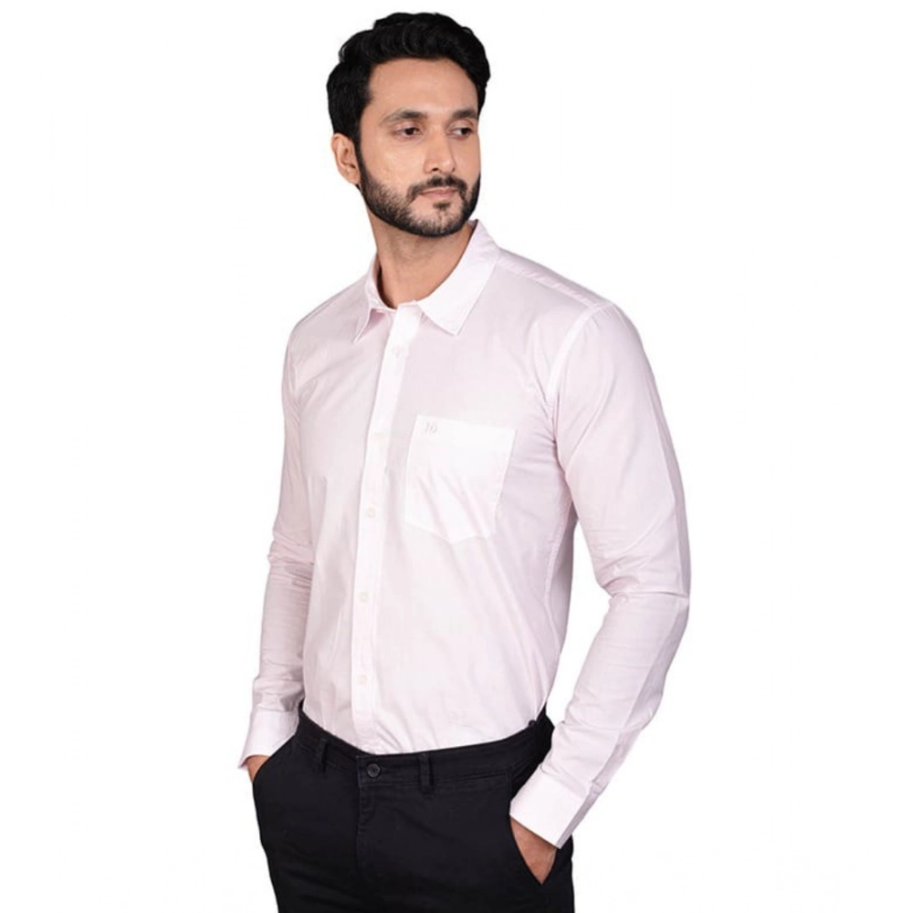 Men's Casual Cotton Full Sleeve Solid Shirt (Pink) Men's Casual Cotton Full Sleeve Solid Shirt (Pink)
