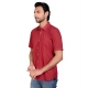 Men's Casual Cotton Half Sleeve Solid Shirt (Red) Men's Casual Cotton Half Sleeve Solid Shirt (Red)