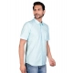 Men's Casual Cotton Half Sleeve Solid Shirt (Turquoise) Men's Casual Cotton Half Sleeve Solid Shirt (Turquoise)