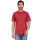 Men's Casual Cotton Half Sleeve Solid Shirt (Red) Men's Casual Cotton Half Sleeve Solid Shirt (Red)