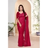Women's Vichitra Silk Striped Saree With Unstitched Blouse 5.5Mtr (Pink) Women's Vichitra Silk Striped Saree With Unstitched Blouse 5.5Mtr (Pink)