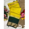 Women's Khadi Cotton Solid Saree With Unstitched Blouse 5.5Mtr (Yellow) Women's Khadi Cotton Solid Saree With Unstitched Blouse 5.5Mtr (Yellow)