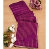Women's Vichitra Silk Striped Saree With Unstitched Blouse 5.5Mtr (Purple) Women's Vichitra Silk Striped Saree With Unstitched Blouse 5.5Mtr (Purple)