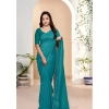 Women's Vichitra Silk Striped Saree With Unstitched Blouse 5.5Mtr (Sky Blue) Women's Vichitra Silk Striped Saree With Unstitched Blouse 5.5Mtr (Sky Blue)