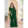 Women's Vichitra Silk Striped Saree With Unstitched Blouse 5.5Mtr (Green) Women's Vichitra Silk Striped Saree With Unstitched Blouse 5.5Mtr (Green)