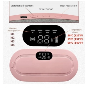 Generic Polyester, Plastic Portable Cordless Heating Pad (Pink)