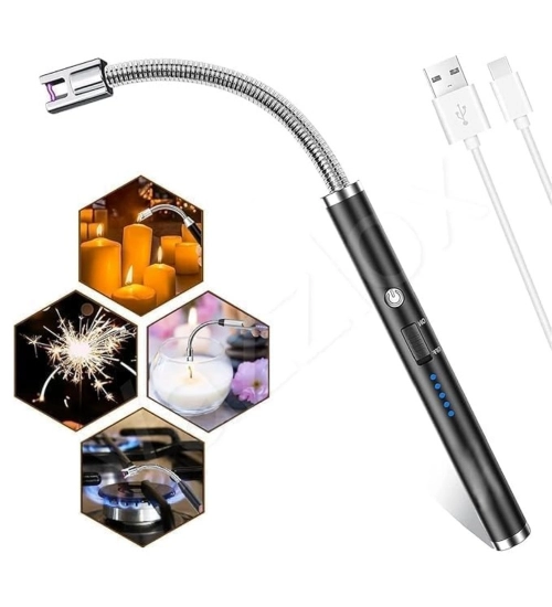 Steel Electric Lighter (Multicolor)