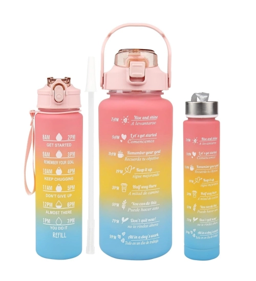 Plastic Multicolor Water Bottle (Multicolor)