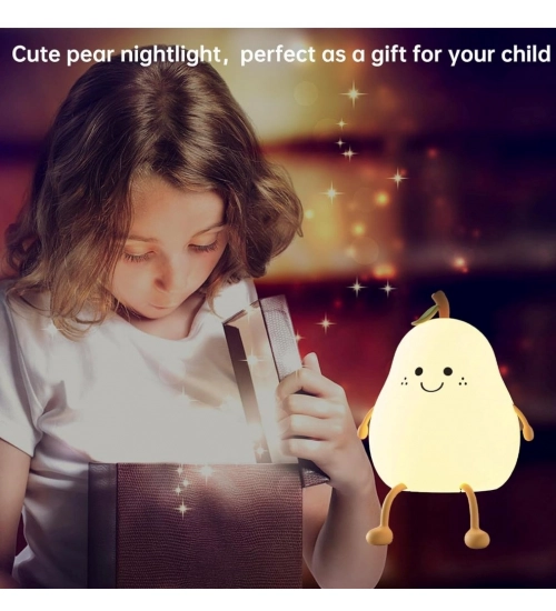 Plastic, Silicon Pear Night Light (Multicolor)