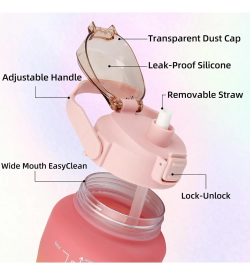 Plastic Multicolor Water Bottle (Multicolor)