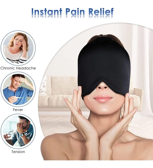 Fabric, Gel Migraine Relief Cap (Black)
