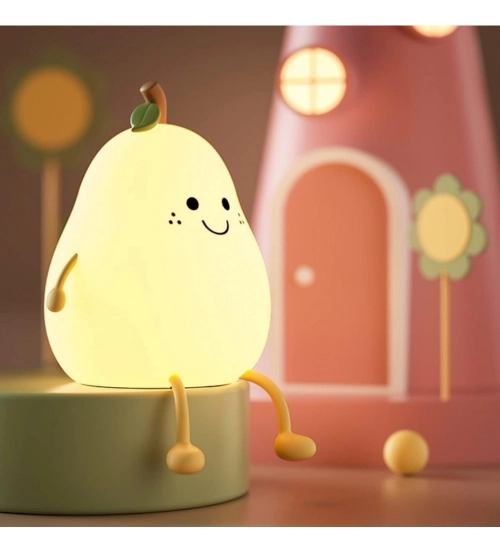 Plastic, Silicon Pear Night Light (Multicolor)