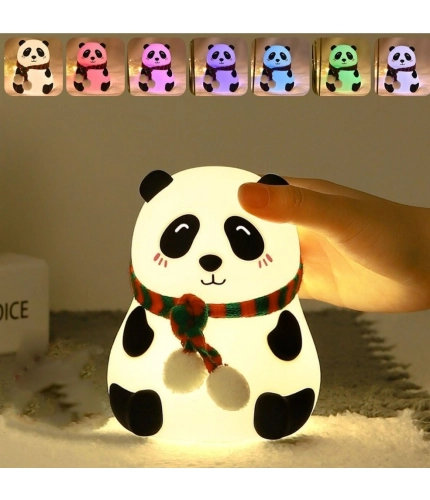 Plastic, Silicone Panda Lamp (Multicolor) Plastic, Silicone Panda Lamp (Multicolor)