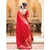 Women's Silk Printed Saree With Unstitched Blouse 5.5Mtr (Red) Women's Silk Printed Saree With Unstitched Blouse 5.5Mtr (Red)