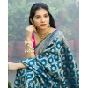 Women's Silk Printed Saree With Unstitched Blouse 5.5Mtr (Sky Blue) Women's Silk Printed Saree With Unstitched Blouse 5.5Mtr (Sky Blue)